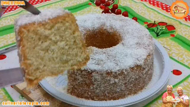 Bolo Caseiro de Coco sem Lactose