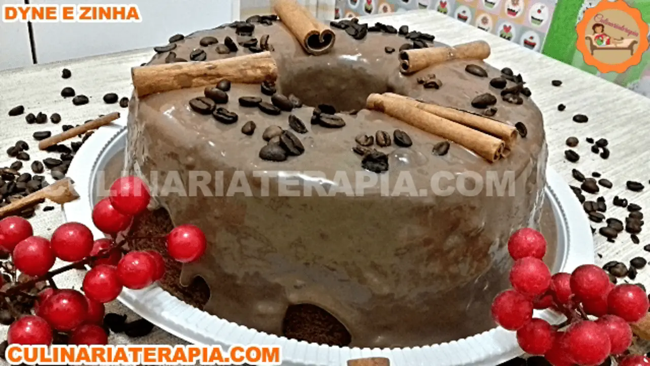 Bolo Capuccino de Chocolate com Café Canela e Leite