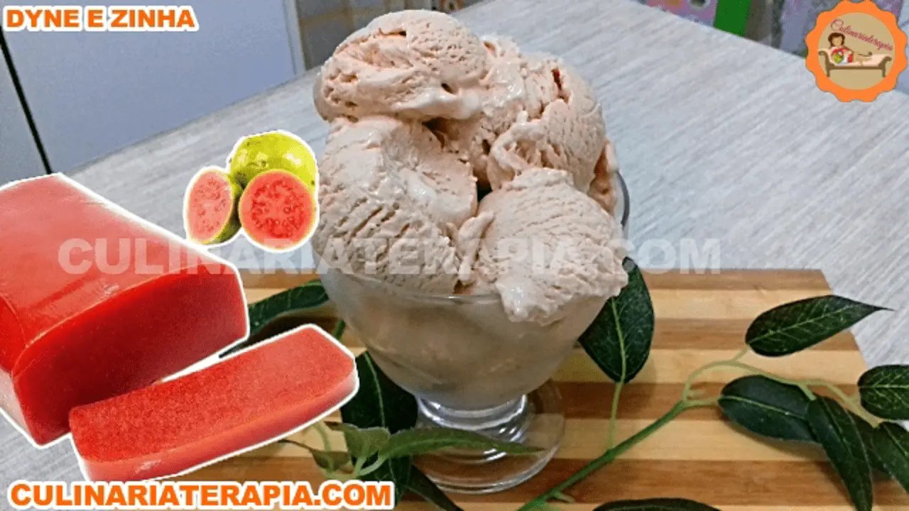 Sorvete Caseiro Cremoso de Goiabada