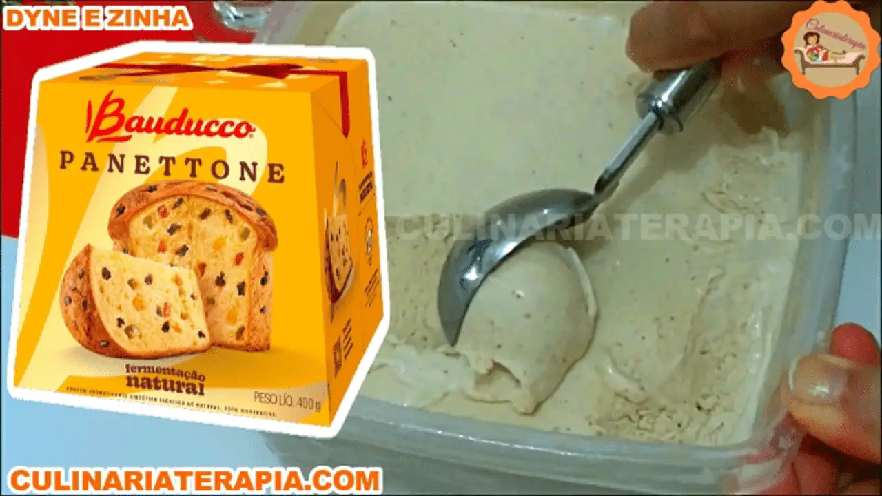 Sorvete de Panetone de 3 Ingredientes