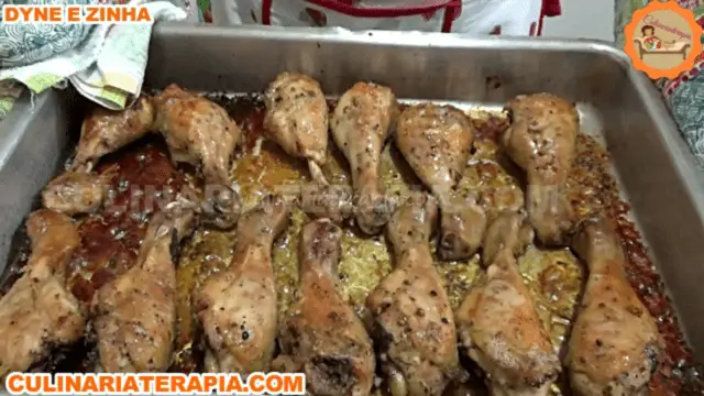 Coxas de Frango Assadas na Manteiga e Azeite