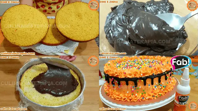 Bolo de Cenoura Decorado para Festa