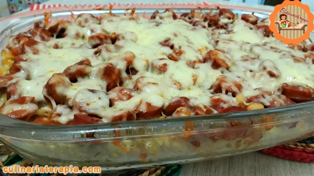 Viradinho de Macarrão com Linguiça