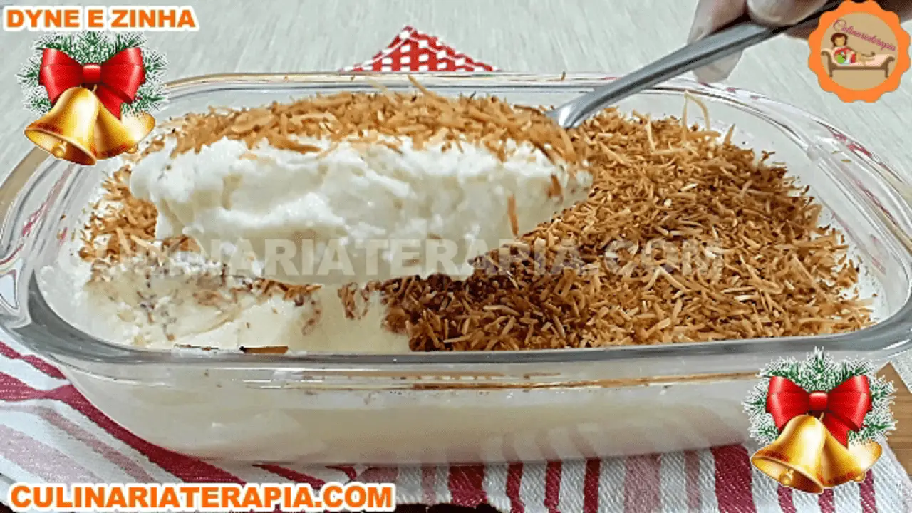 Receita Fácil de Sobremesa Cremosa de Coco