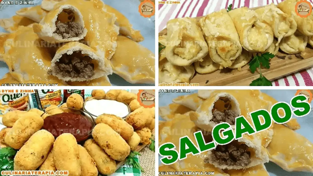 Pastel de Forno, Beliscão Salgado e Croquete de Milho