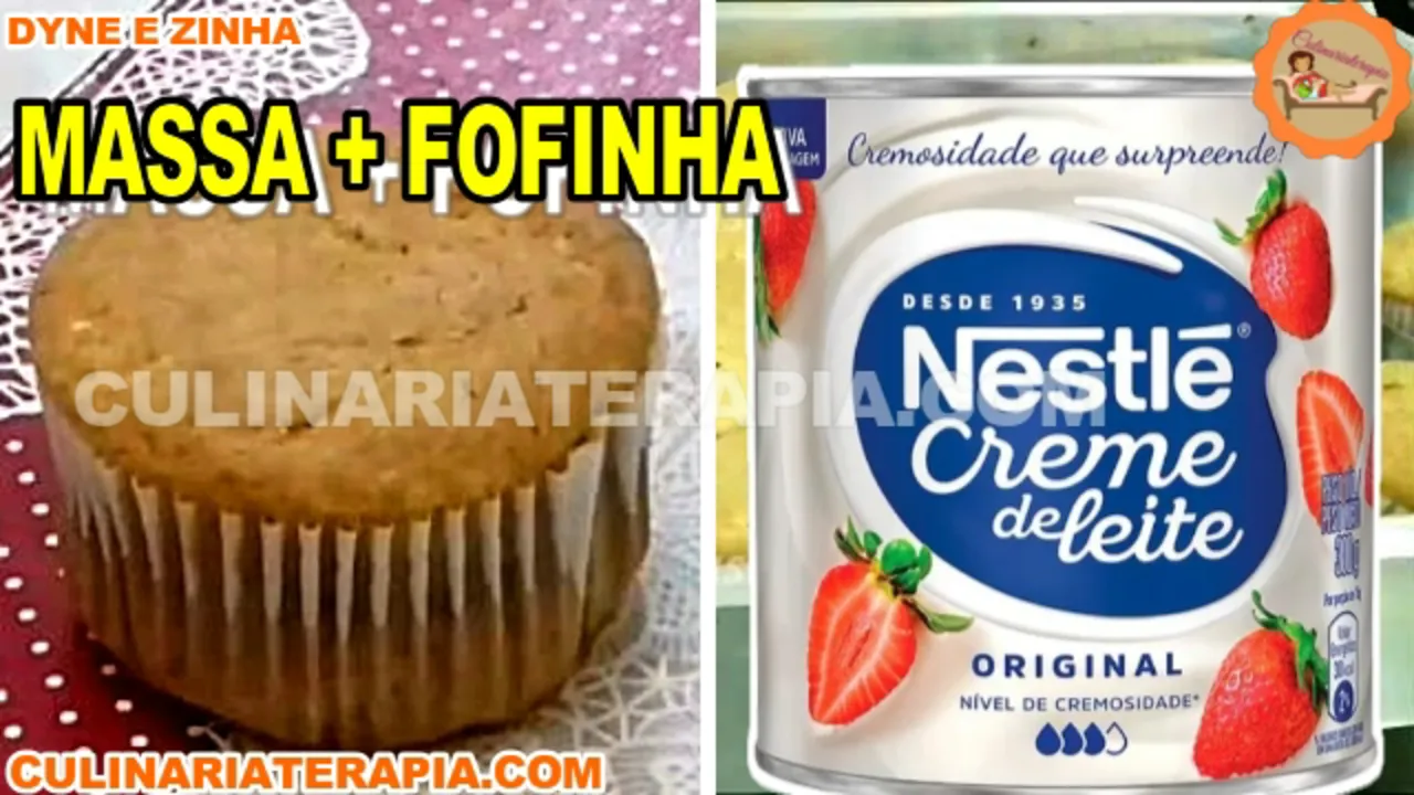 Massa de Bolo Fofinho com Creme de Leite para Cupcake